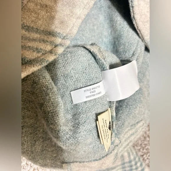 Madewell Boiled Wool Shirt-Jacket Plaid 100% Wool Over Size Shacket Size XS - Picture 11 of 11